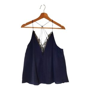 ASOS Blue Cami with Black‎ Lace size 10